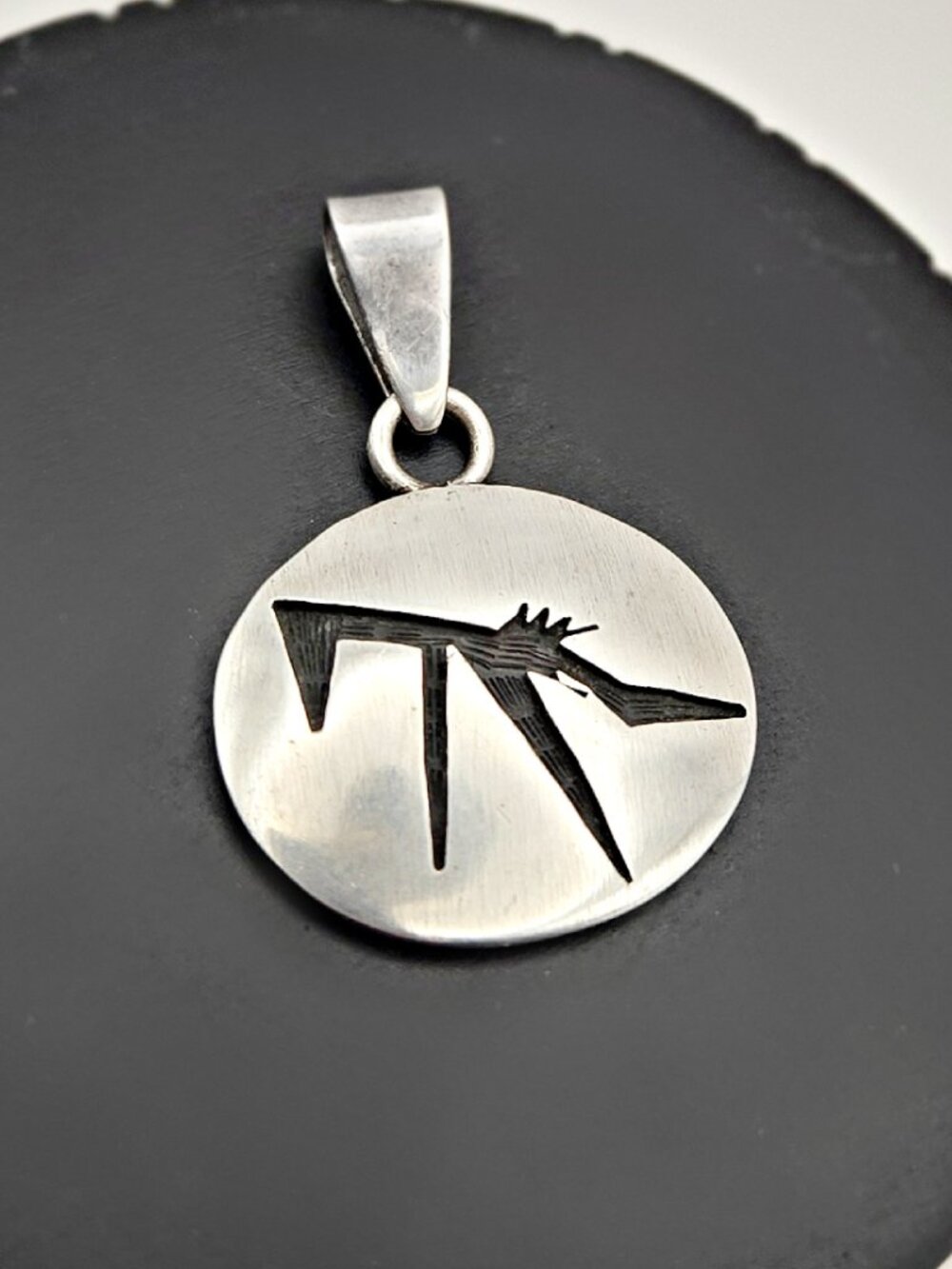 Vintage Taxco Sterling Silver Modernist Pendant 925 Mexico